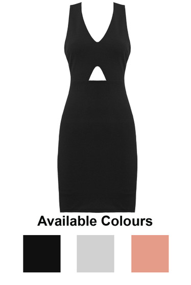 criss cross back bodycon dress