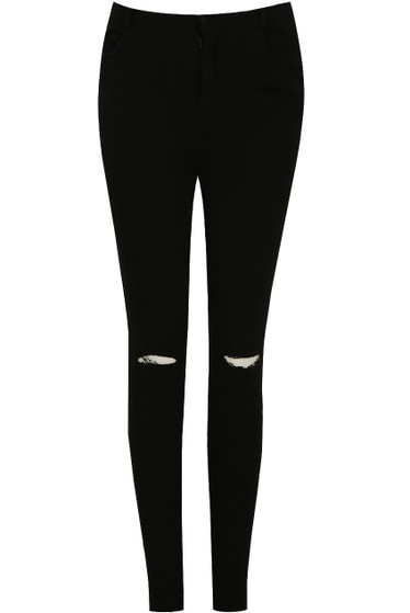 Black Knee Ripped Jean - Buy Fashion 