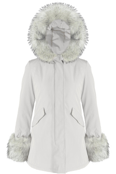white parka coat