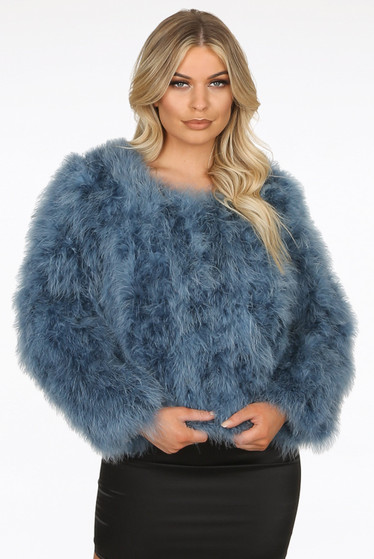 ostrich feather vest