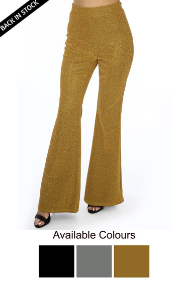 Mocha Butter Soft Stretch Bell Bottom Trousers  Janes Stall