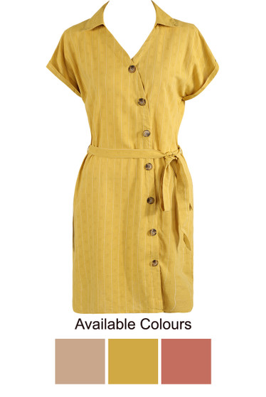 button down wrap dress