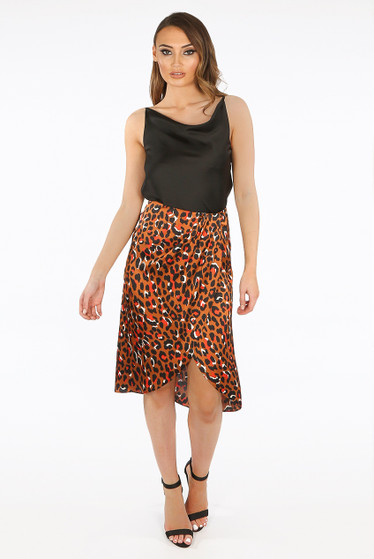 next leopard wrap skirt