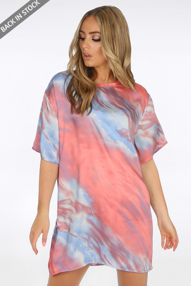 Tie Dye Oversize T Shirt Dress Buy Fashion Wholesale In The Uk