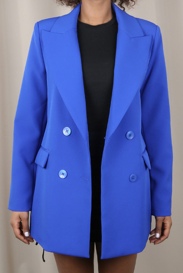 Tailored Longline Double Breasted Blazer- Buy Fashion Wholesale in The UK