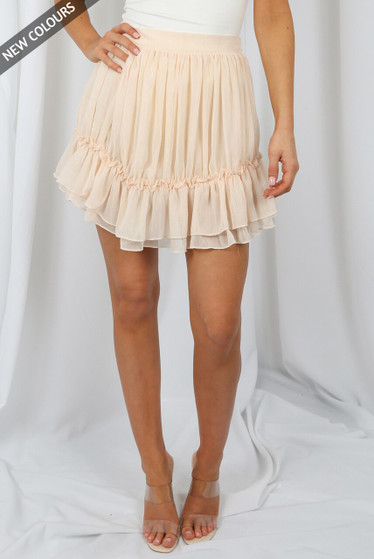 chiffon mini skirt uk