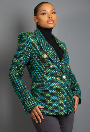 Tweed Double Breasted Blazers - Buy 