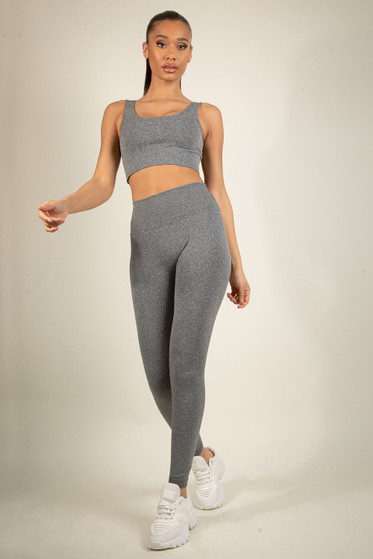 Ribbed Top and Leggings Gym Set - Buy 