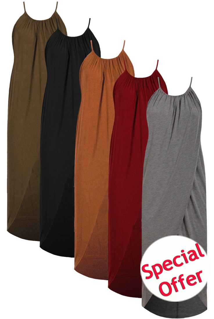 Jersey Cross Over Midi Dress - 5 Colours