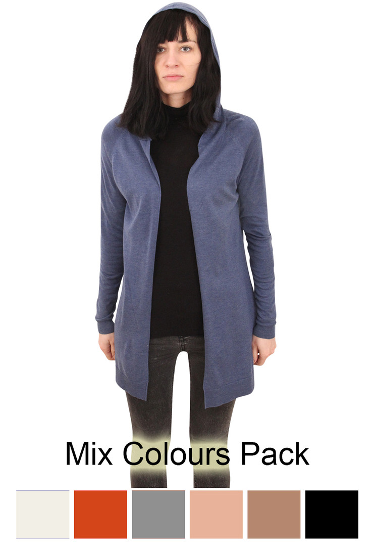 Knit Hooded Cardigan - Mix Colours Pack