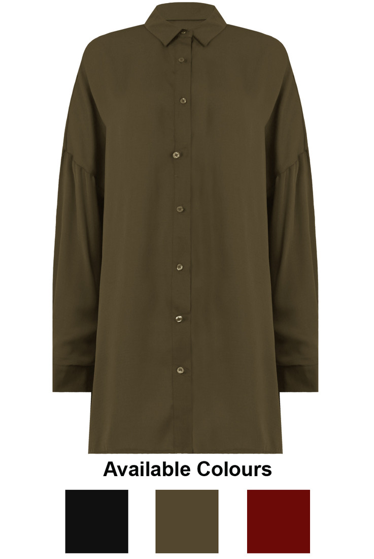 Front Button Up Back Cross Over Shirt Tops - 3 Colours