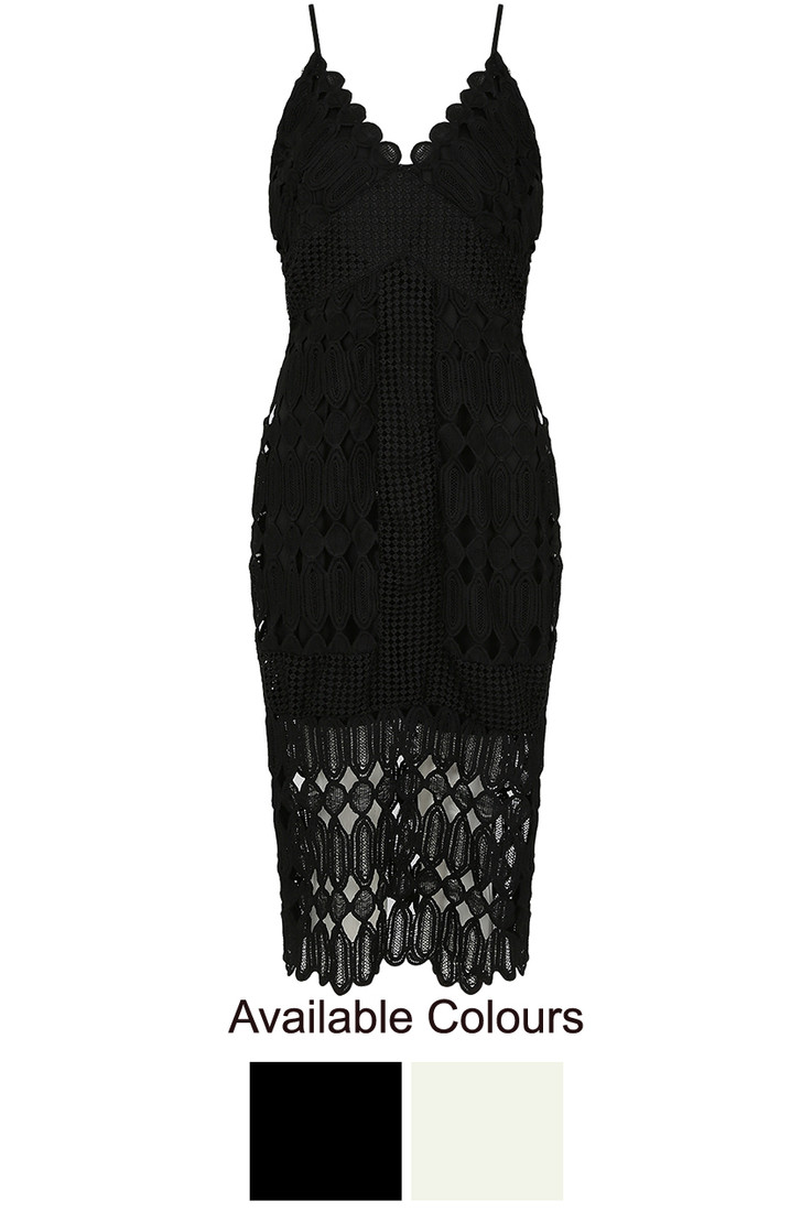 Crochet Lined Cami Dress - 2 Colours