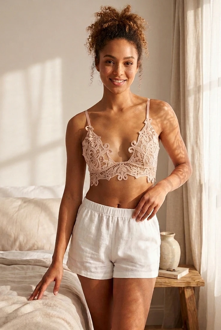 Floral Crochet Bra