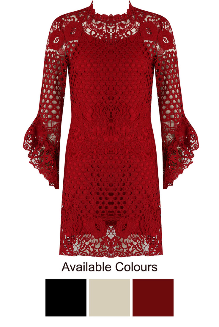 Crochet Bell Sleeve Dress