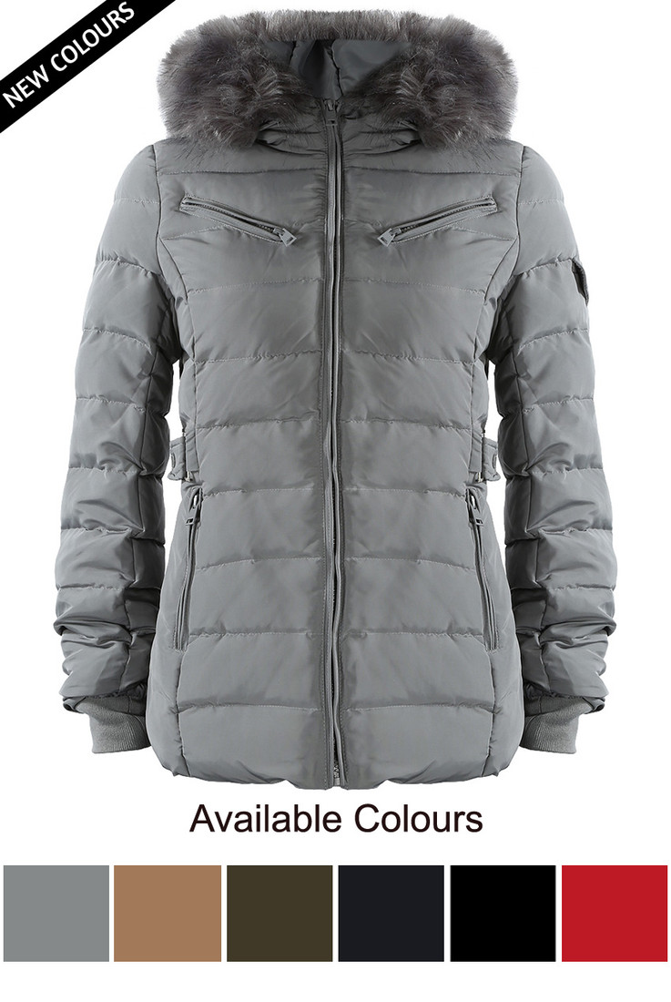 Faux Fur Hood Parka Jacket - 6 Colours