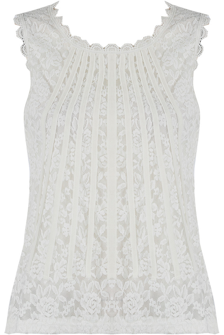 French Seam Trim Lace Top