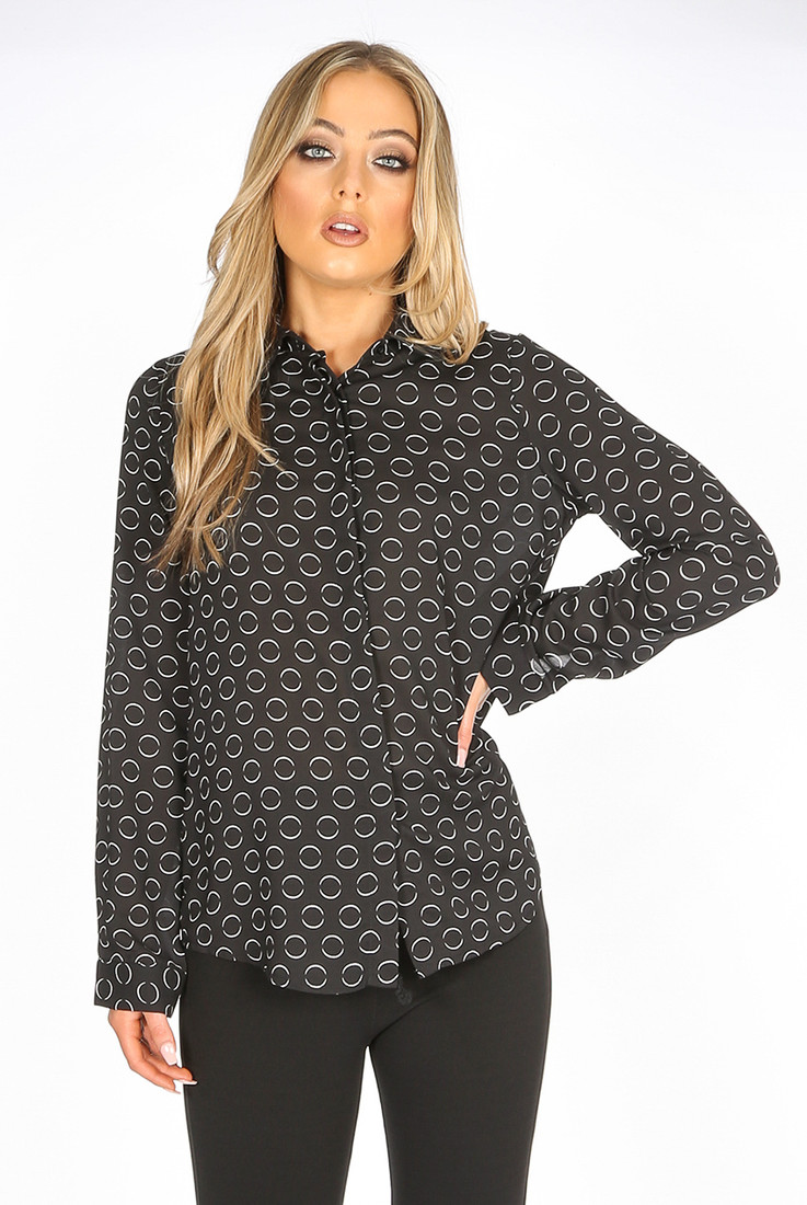 Circles Print Shirt - 2 Colours