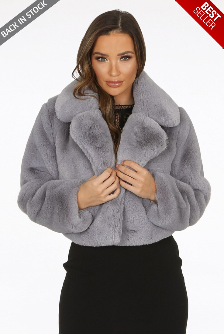 Teddy Faux Fur Cropped Jacket