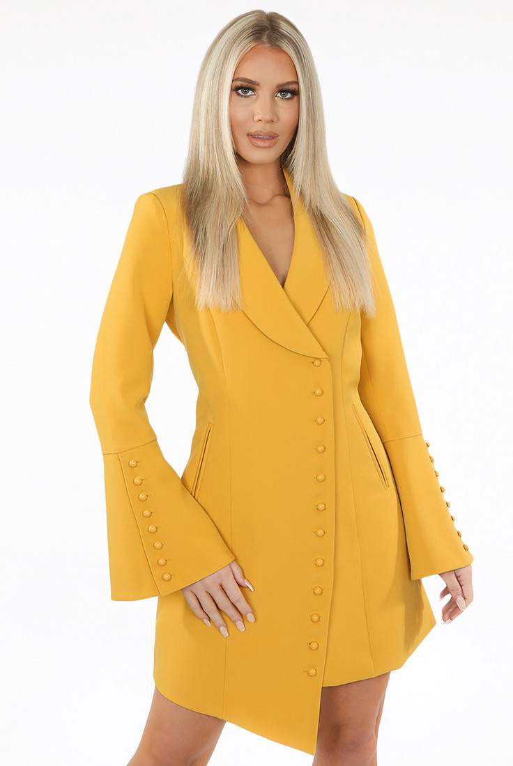 Asymmetric Blazer Dress