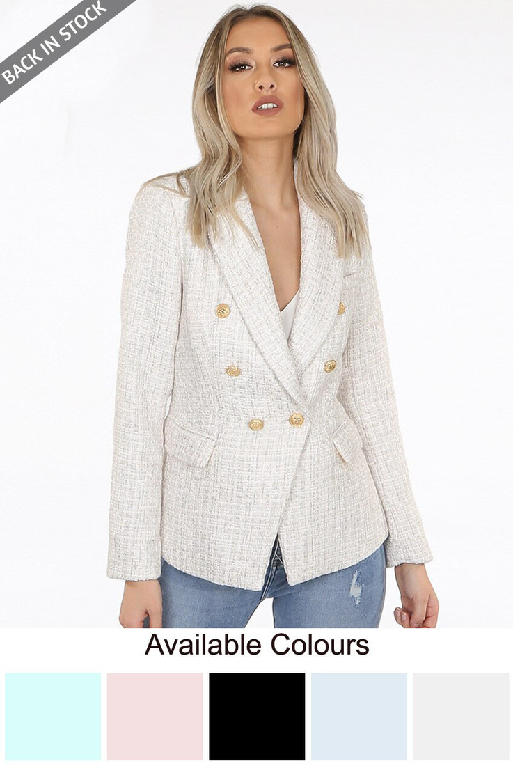 Two Tone Threaded Double Breast Blazers
