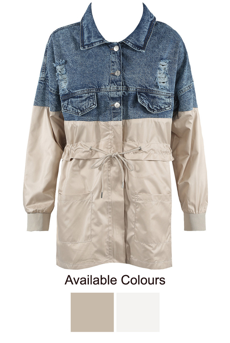 Front Pocketed Denim Jacket