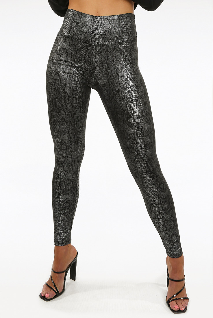 Metallic Snake Print Leggings - Buy Fashion Wholesale in The UK