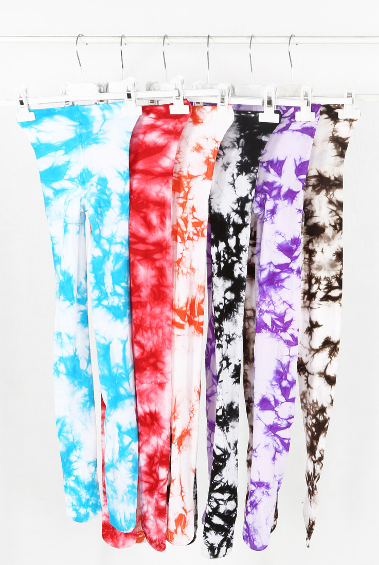 Tie Dye Print High Waisted Tights