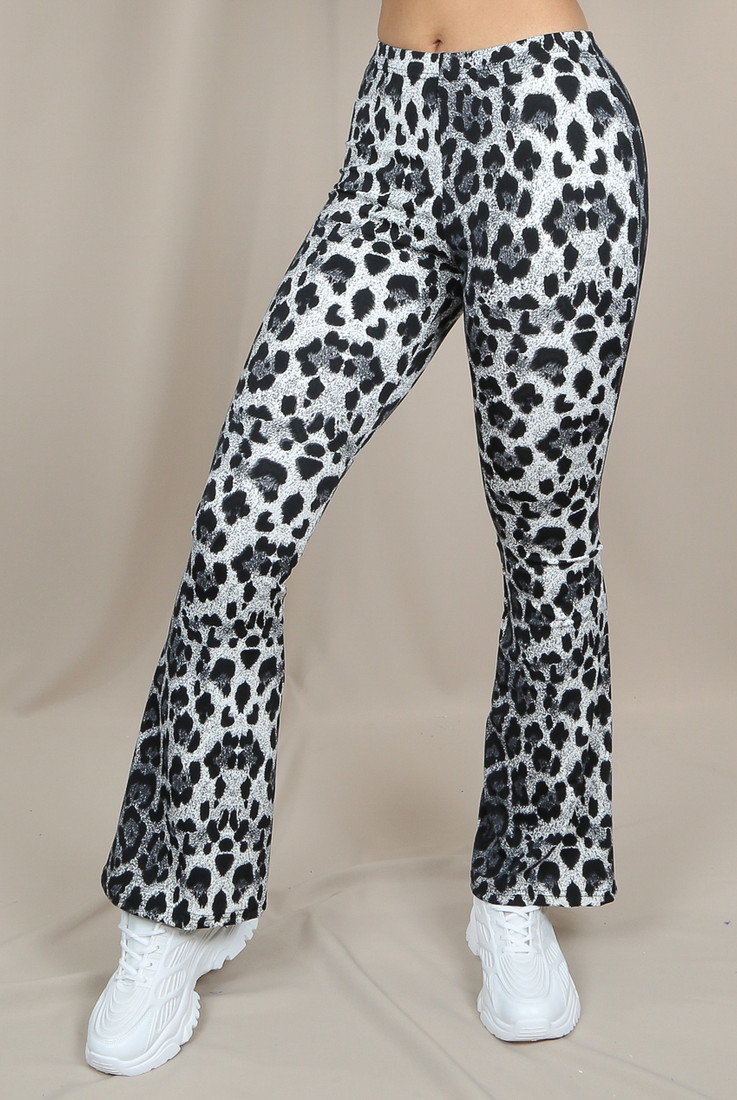 Animal Print Flared Trouser