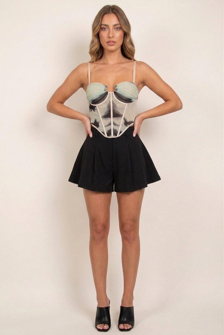 Tailored Ruffle Shorts