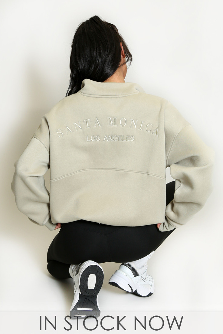 Santa Monica Half Zip Sweatshirt
