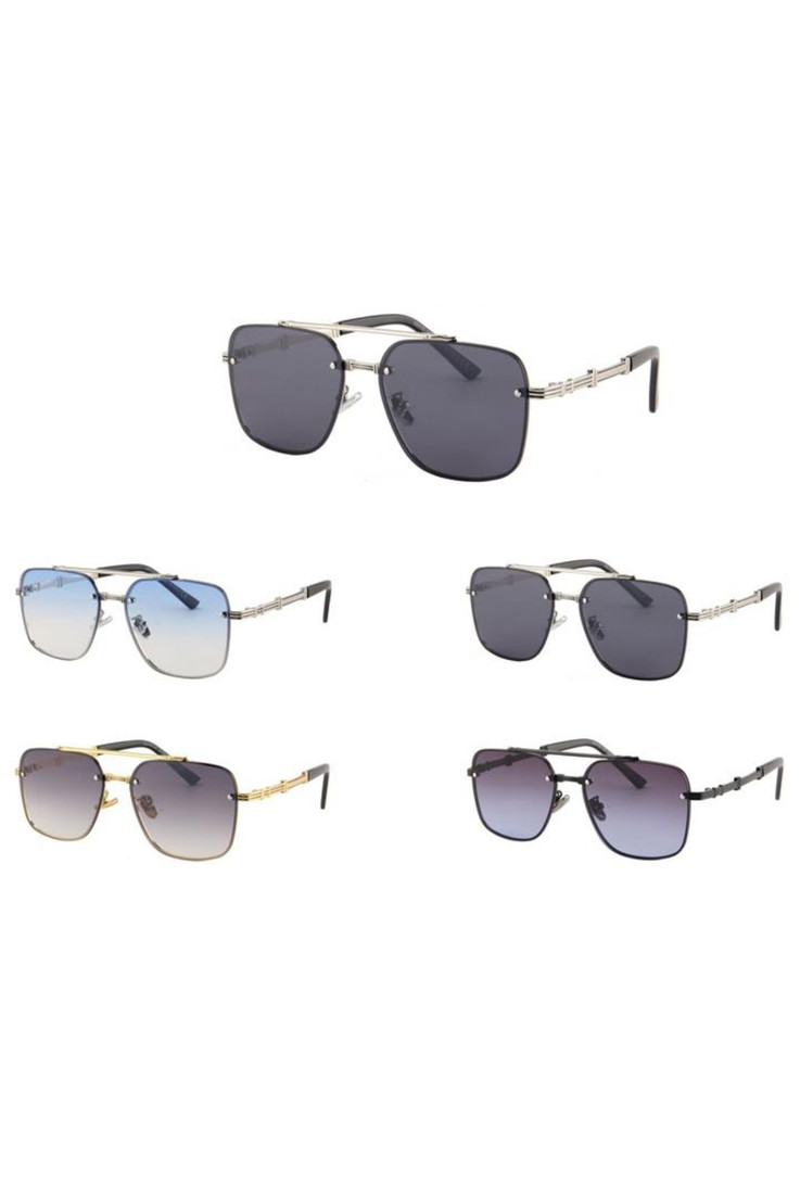 Aviator Sunglasses With Embossed Hardware