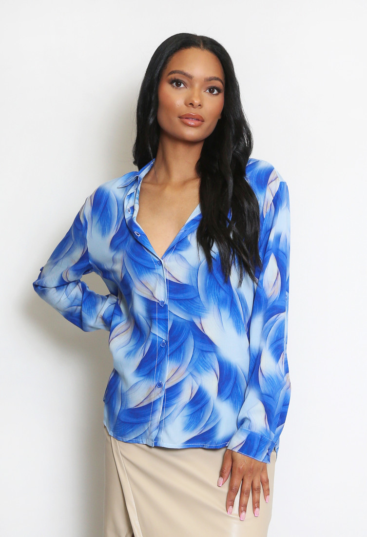 Printed Tailored Blouse 