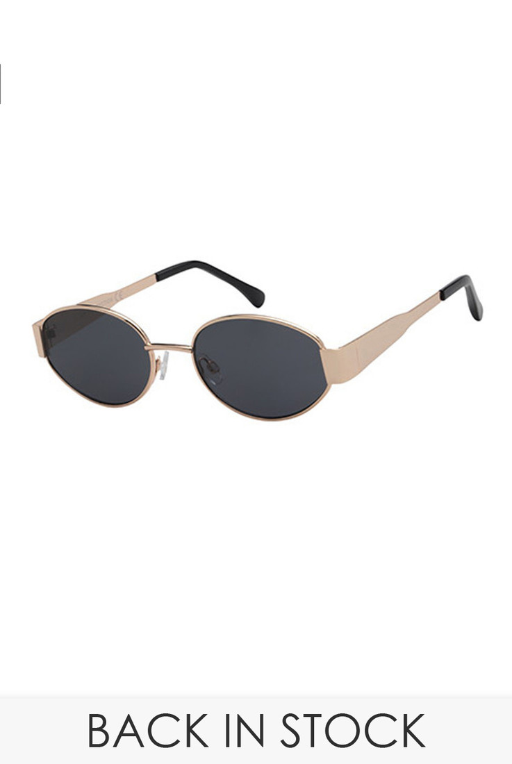 Oval Sunglasses With Chunky Arm