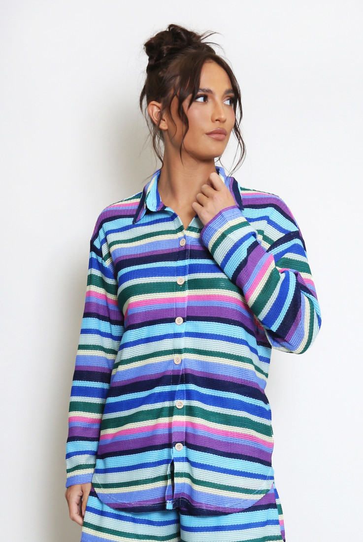 Multicoloured Stripe Blouse