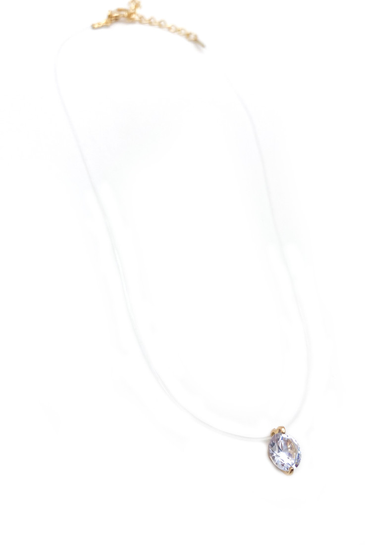 Clear Perspex Necklace With Pendant