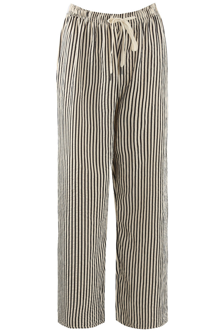 Striped Casual Wide Leg Trouser