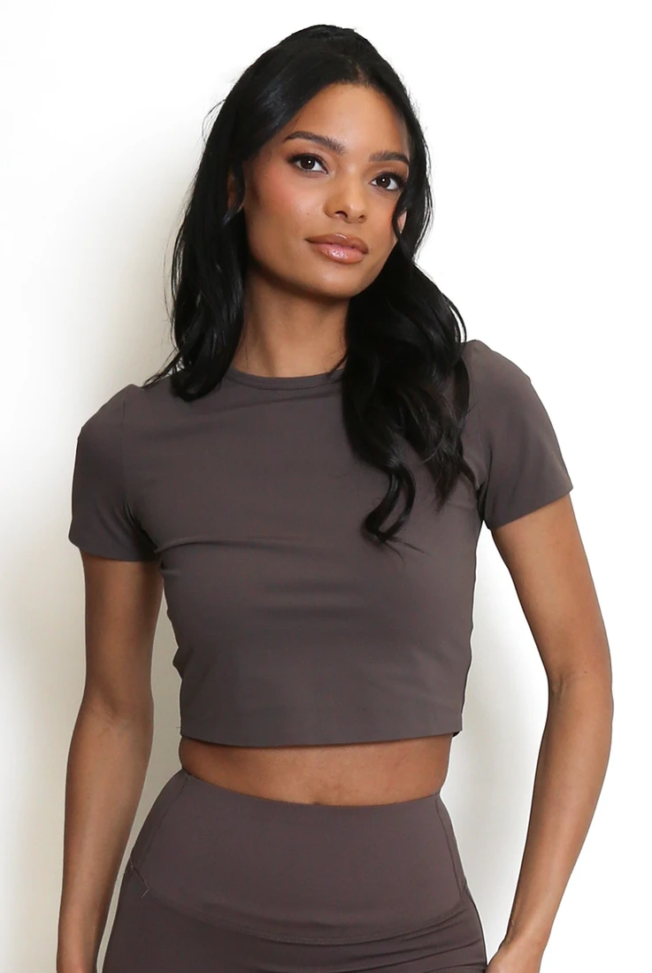 Crew Neck Cropped Top
