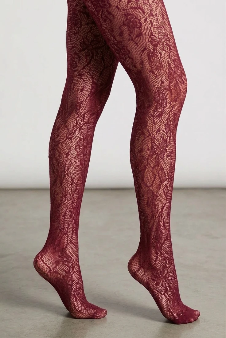 Floral Fish Net Tights