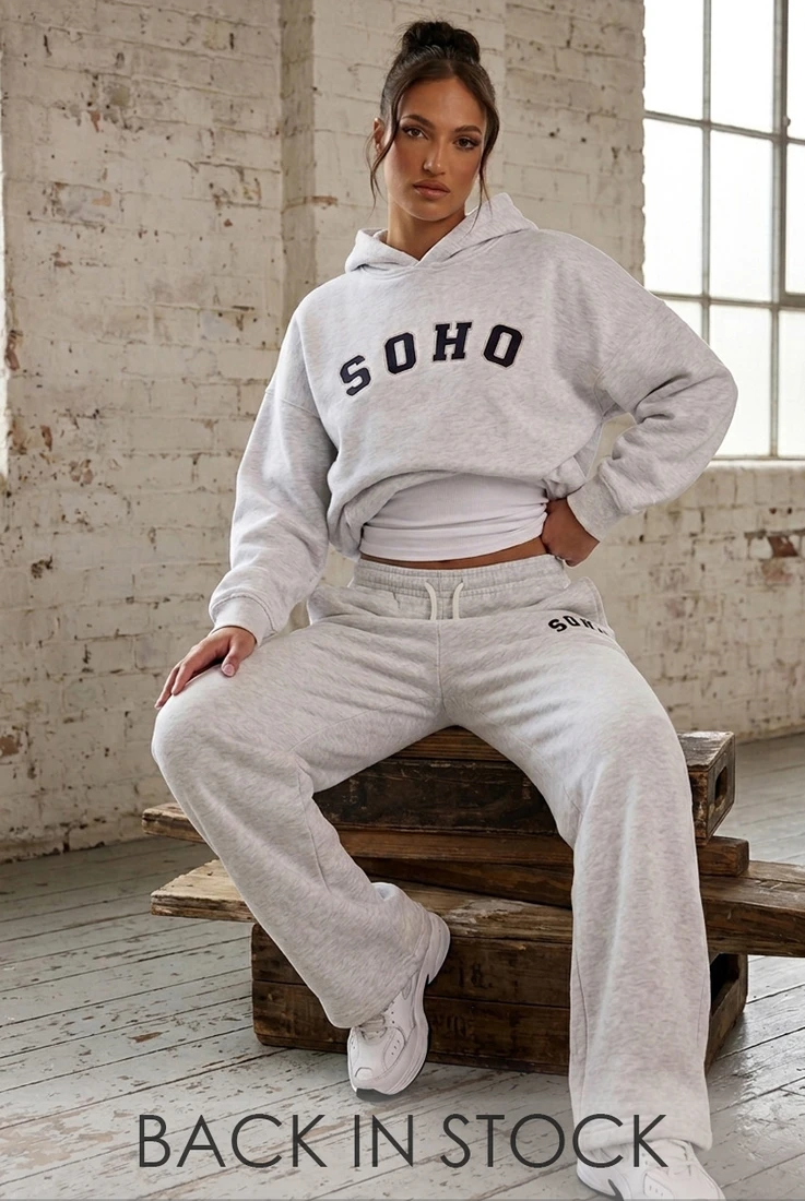 SOHO Slogan Hooded Sweatshirt