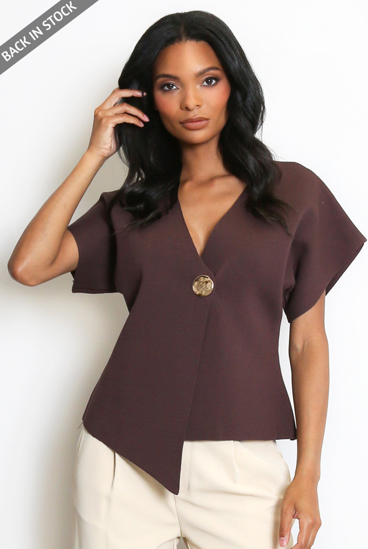 Fine Knit Asymmetric Cardigan  Fine Knit Asymmetric Cardigan