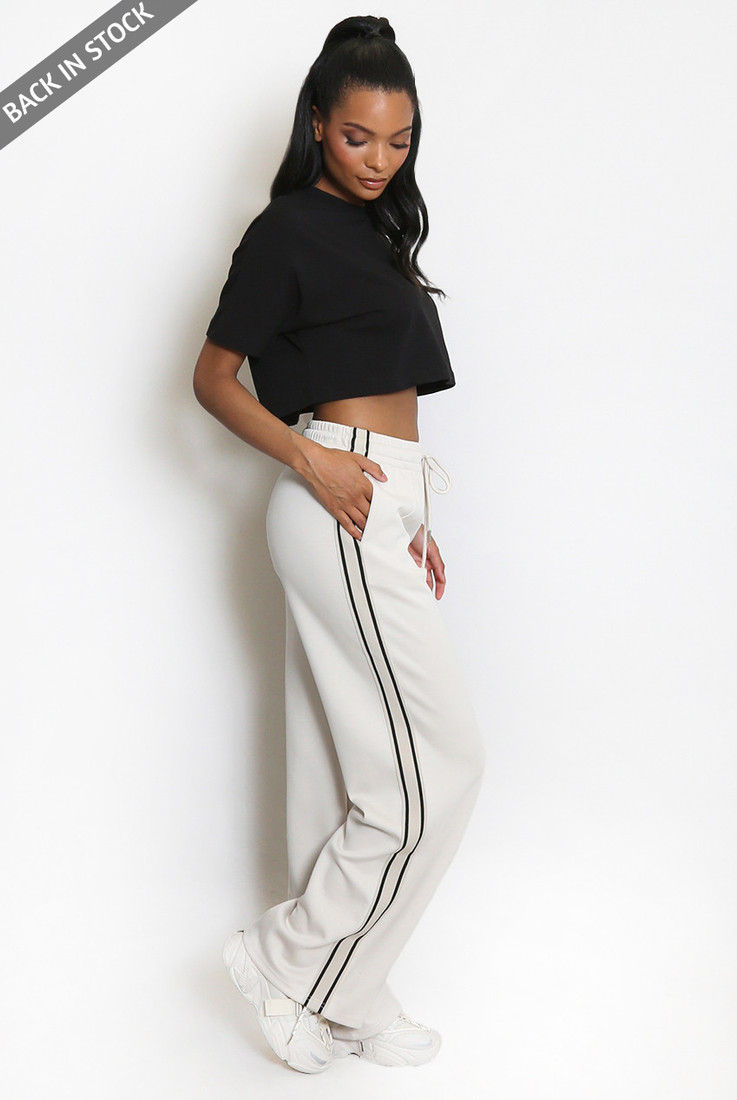 Side Stripe Wide Leg Jogger