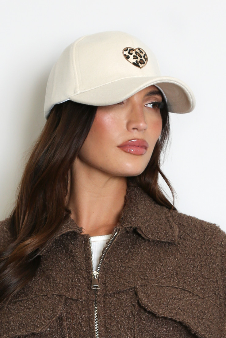 Leopard Heart Cap