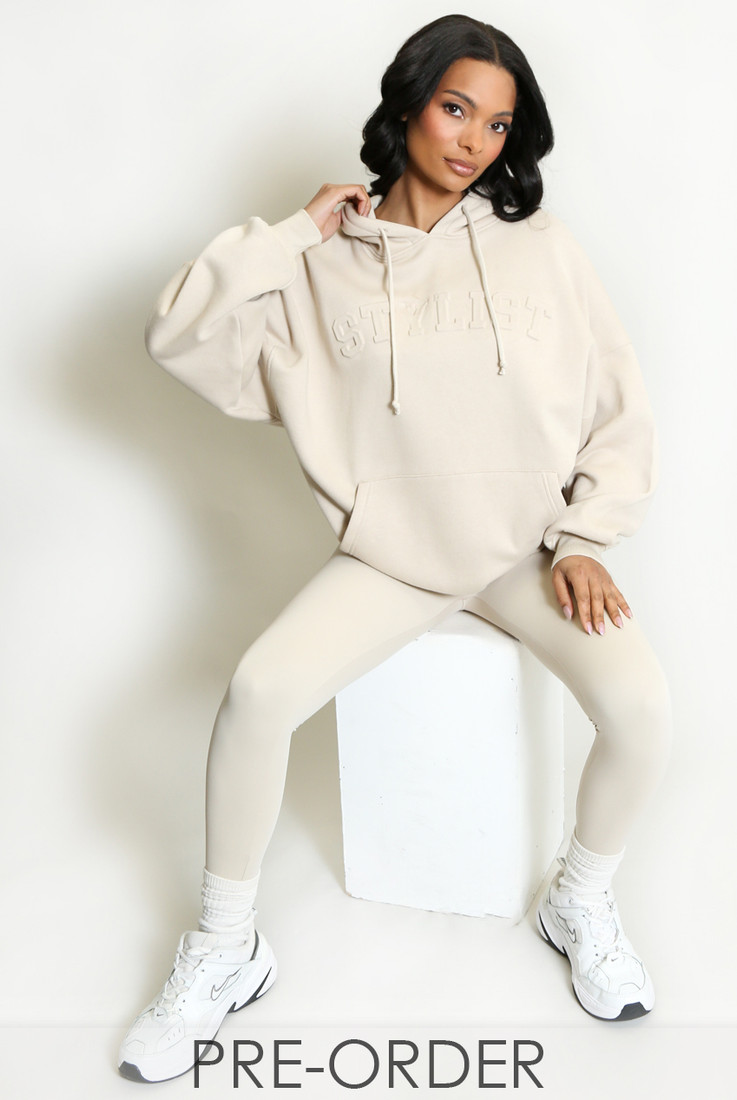 Stylist Embossed Oversized Hoodie