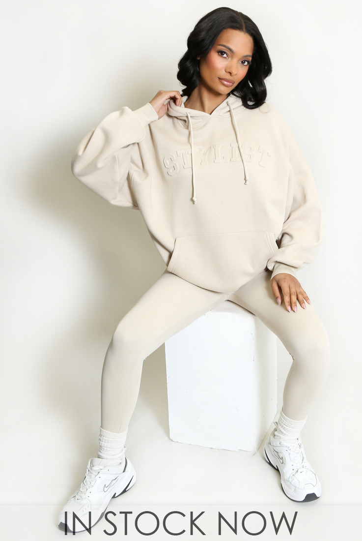 Stylist Embossed Oversized Hoodie