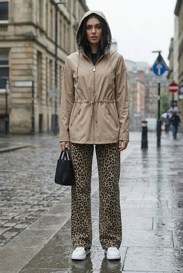 Reversible Leopard Print Raincoat 