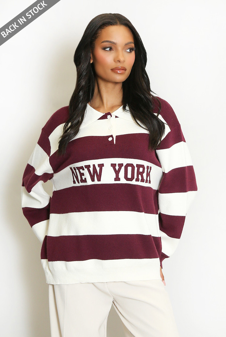 New York Striped Rugby Jumper New York Striped Rugby Jumper