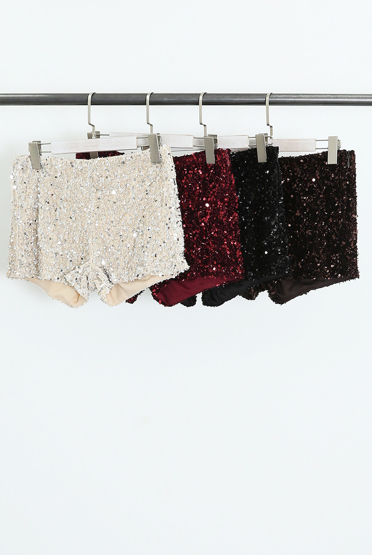 Mixed Sequin Shorts