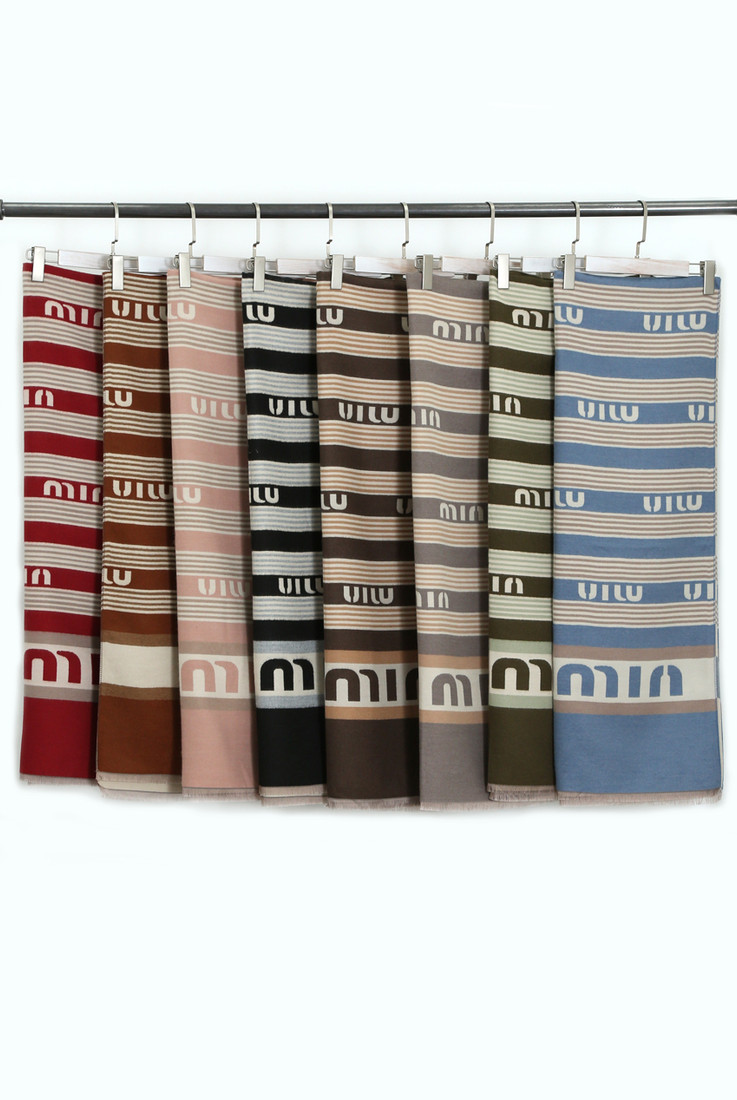 Designer Inspired M Print Wool Blend Scarf Designer Inspired M Print Wool Blend Scarf