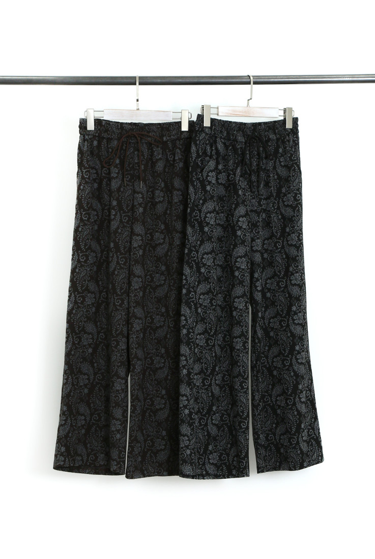 Drawstring Paisley Print Trouser