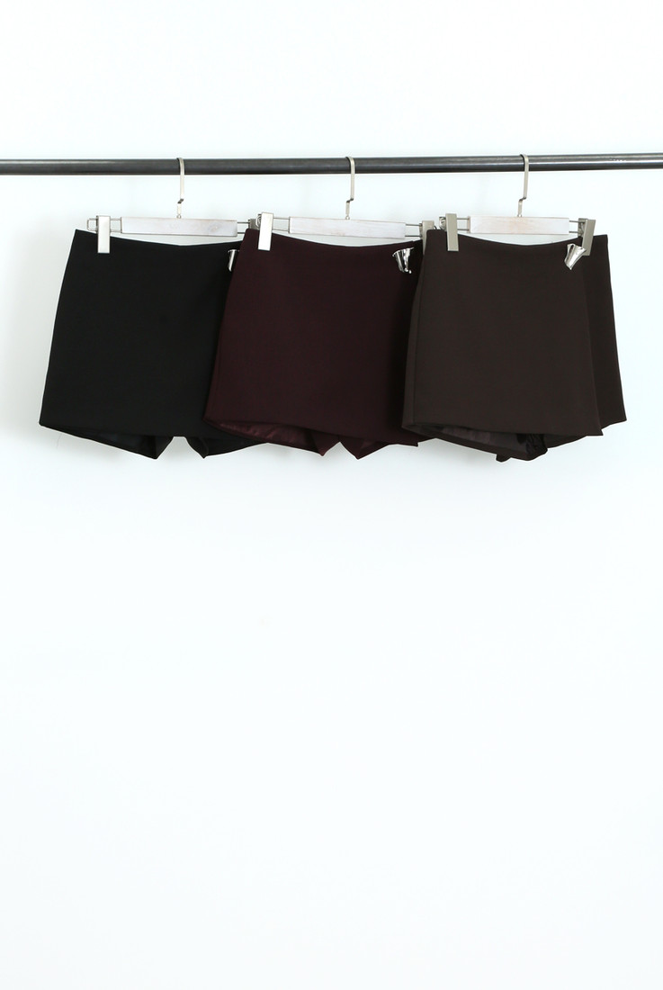 Tailored Skort With Statement Button
